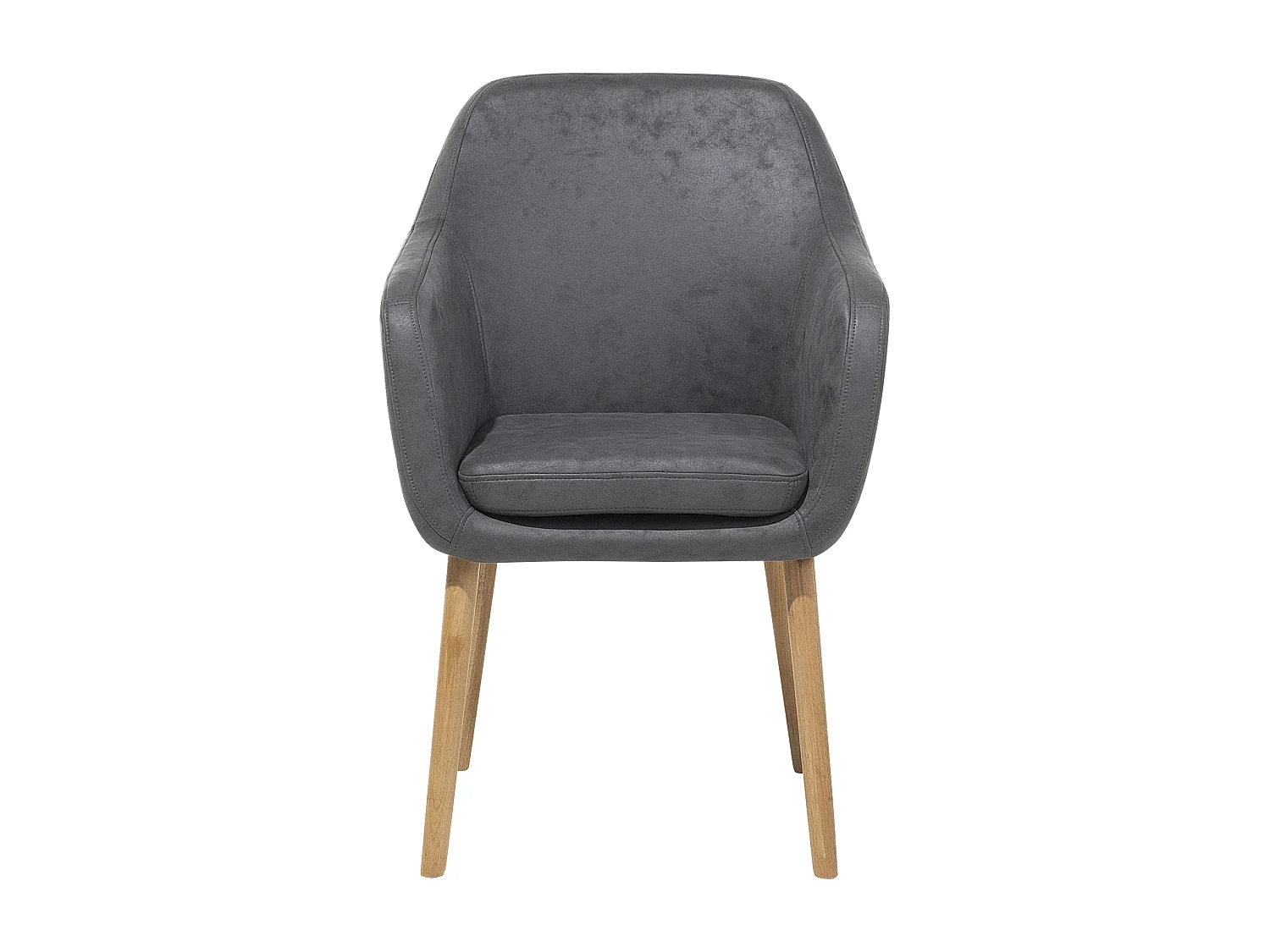 Cadeira de jantar YORKVILLE Pele sintética Cinzento