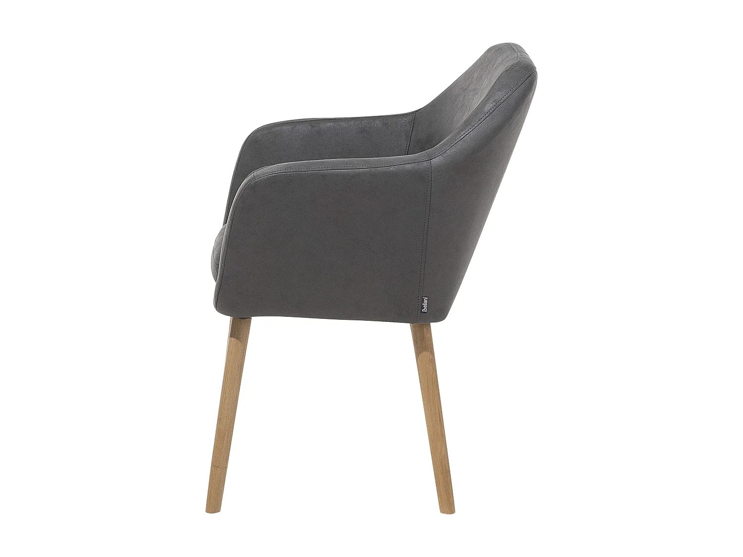 Cadeira de jantar YORKVILLE Pele sintética Cinzento