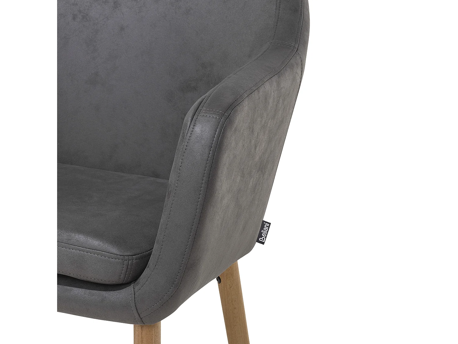 Cadeira de jantar YORKVILLE Pele sintética Cinzento