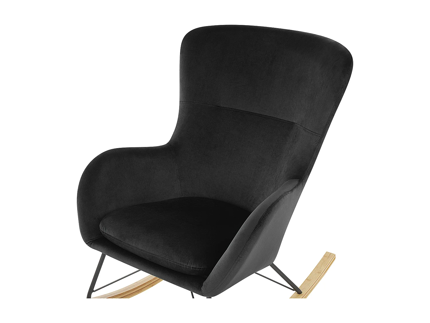 Schommelstoel ELLAN Fluweel Zwart