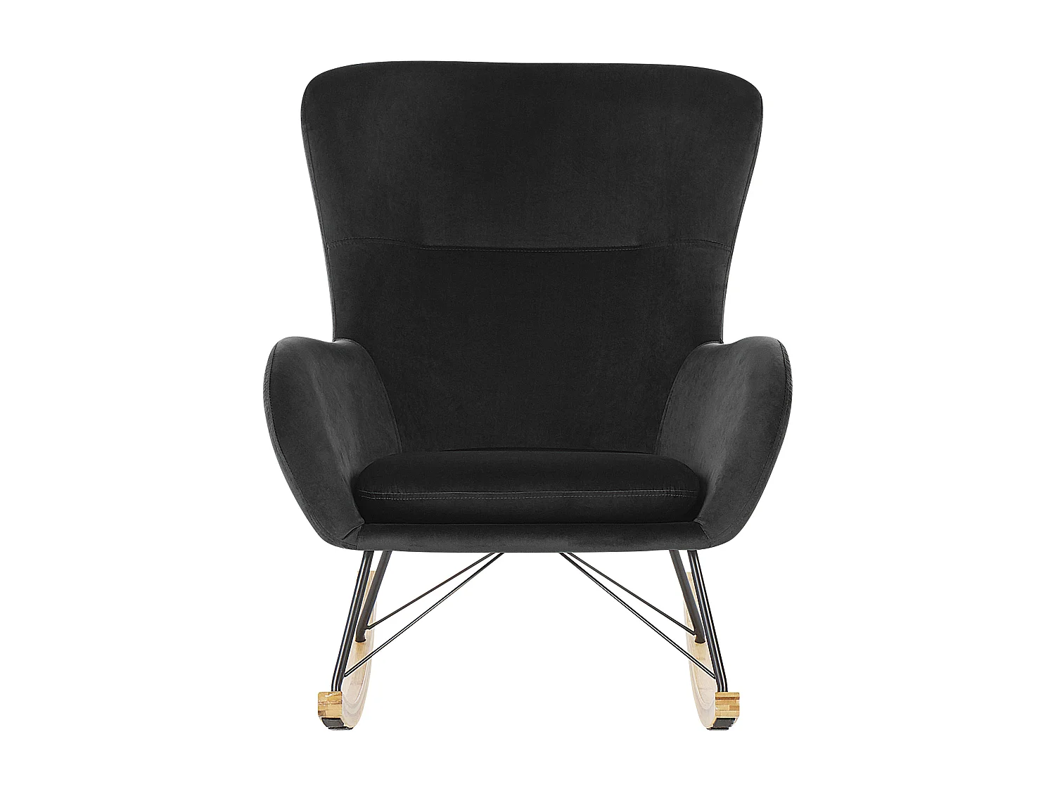 Silla mecedora ELLAN Terciopelo Negro