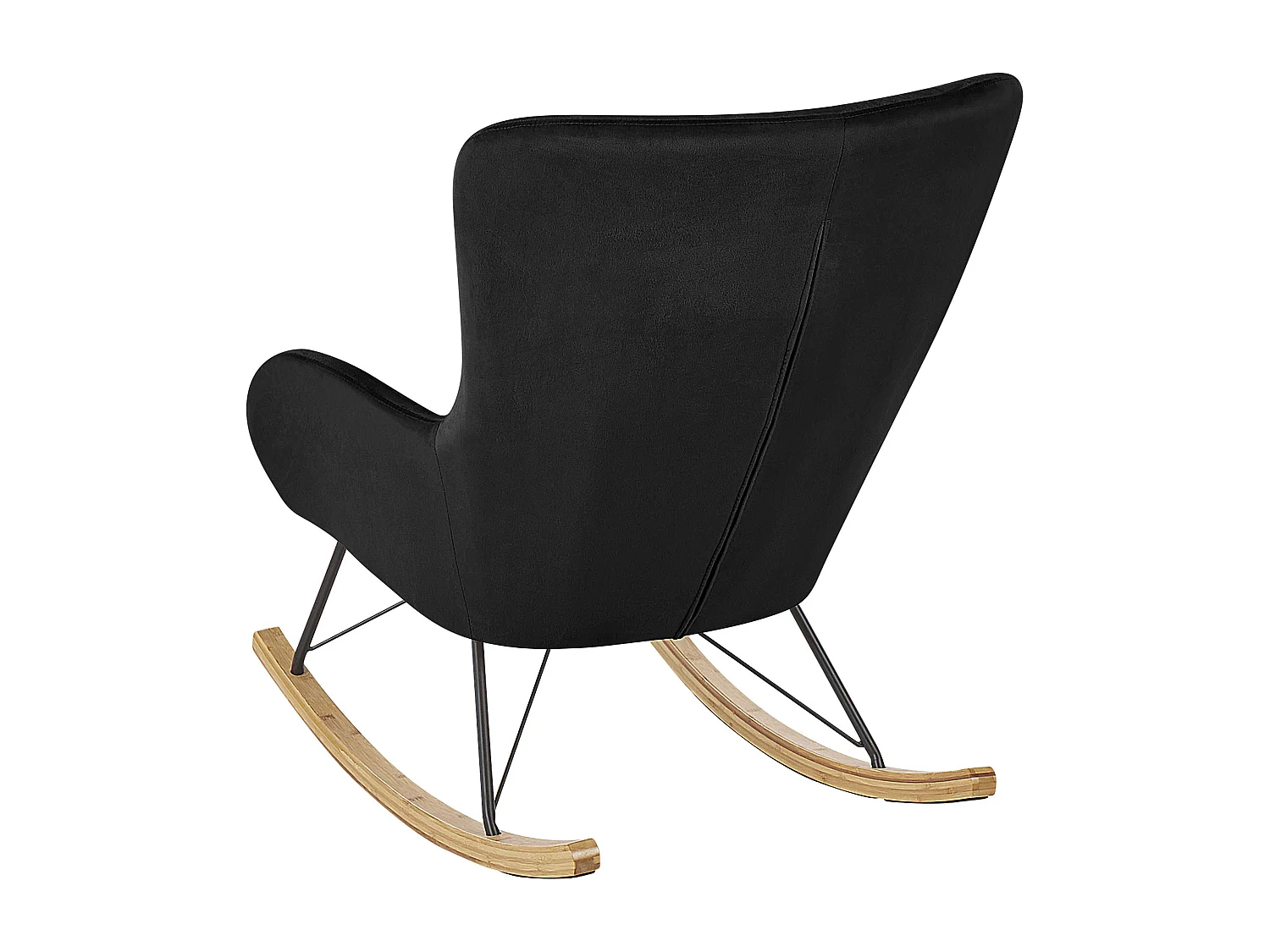 Silla mecedora ELLAN Terciopelo Negro