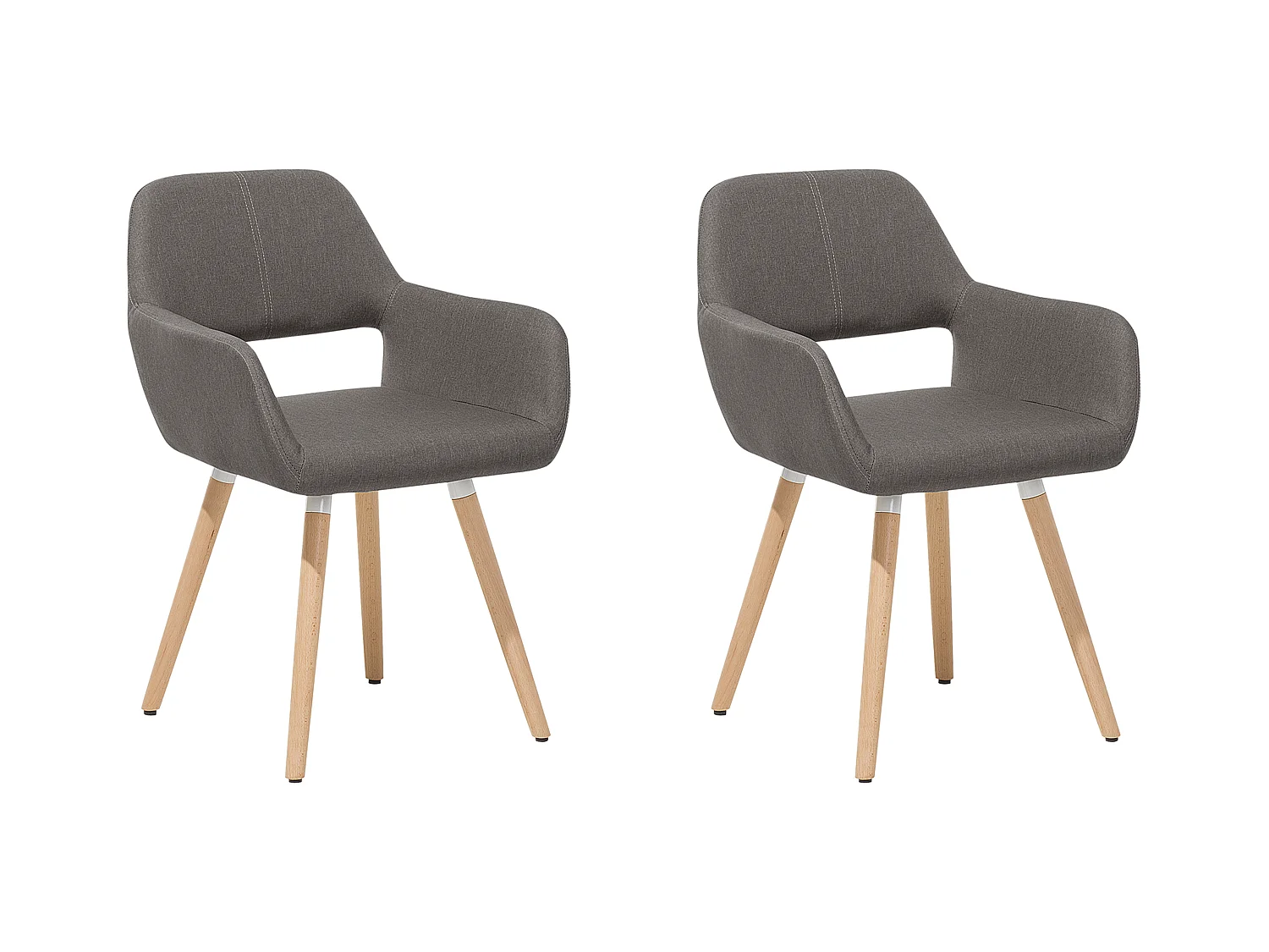 Lot de 2 chaises de salle à manger CHICAGO Taupe
