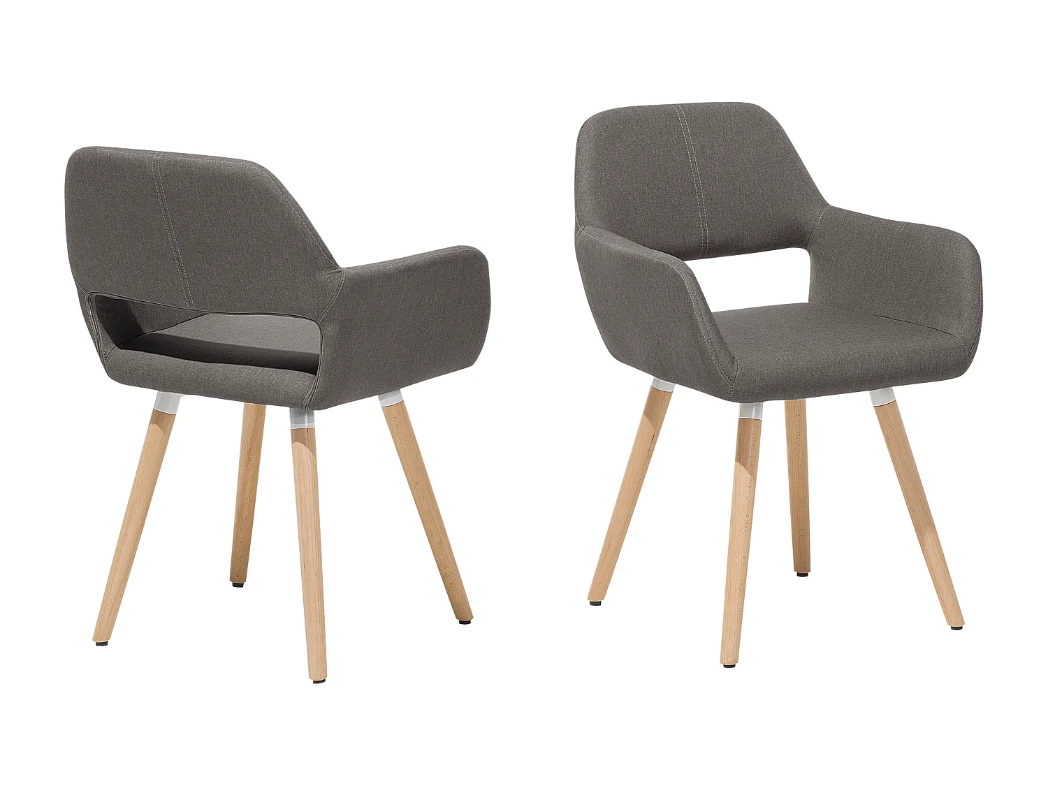 Lot de 2 chaises de salle à manger CHICAGO Taupe