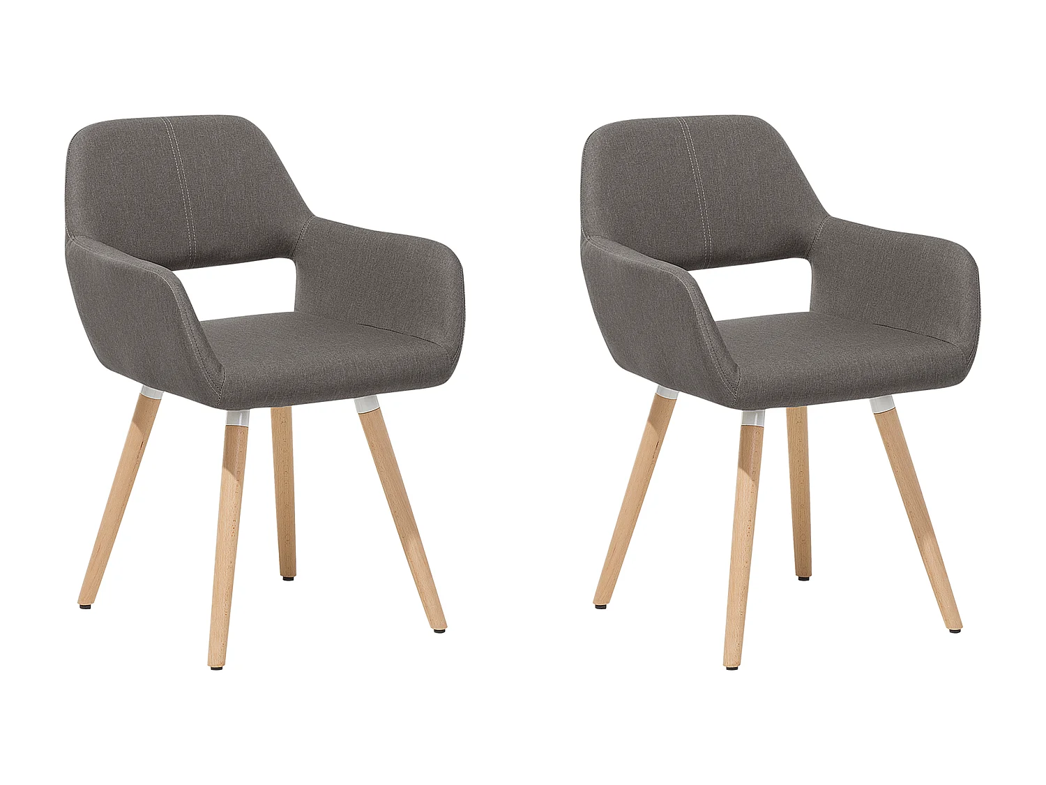 Set van 2 eetkamerstoelen CHICAGO Taupe