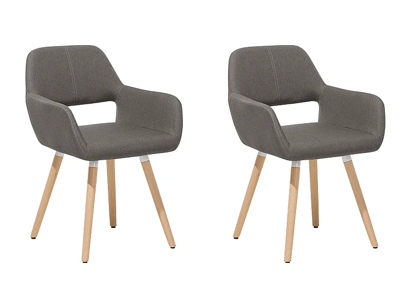 Esszimmerstuhl 2er Set CHICAGO Taupe