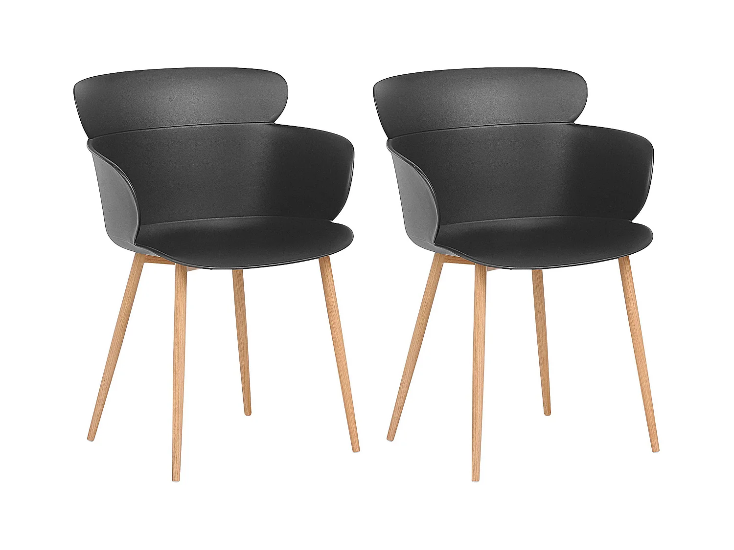 Lot de 2 chaises de salle à manger SUMKLEY Noir