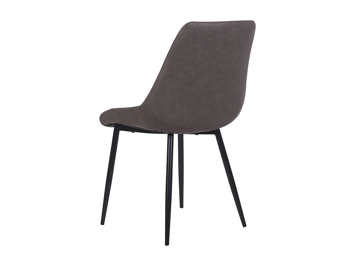 Lot de 2 chaises de salle à manger MARIBEL Cuir PU Marron foncé