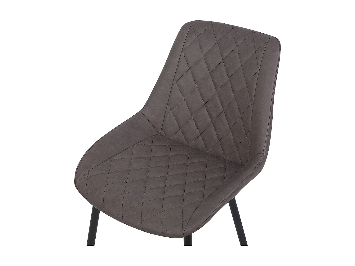 Lot de 2 chaises de salle à manger MARIBEL Cuir PU Marron foncé