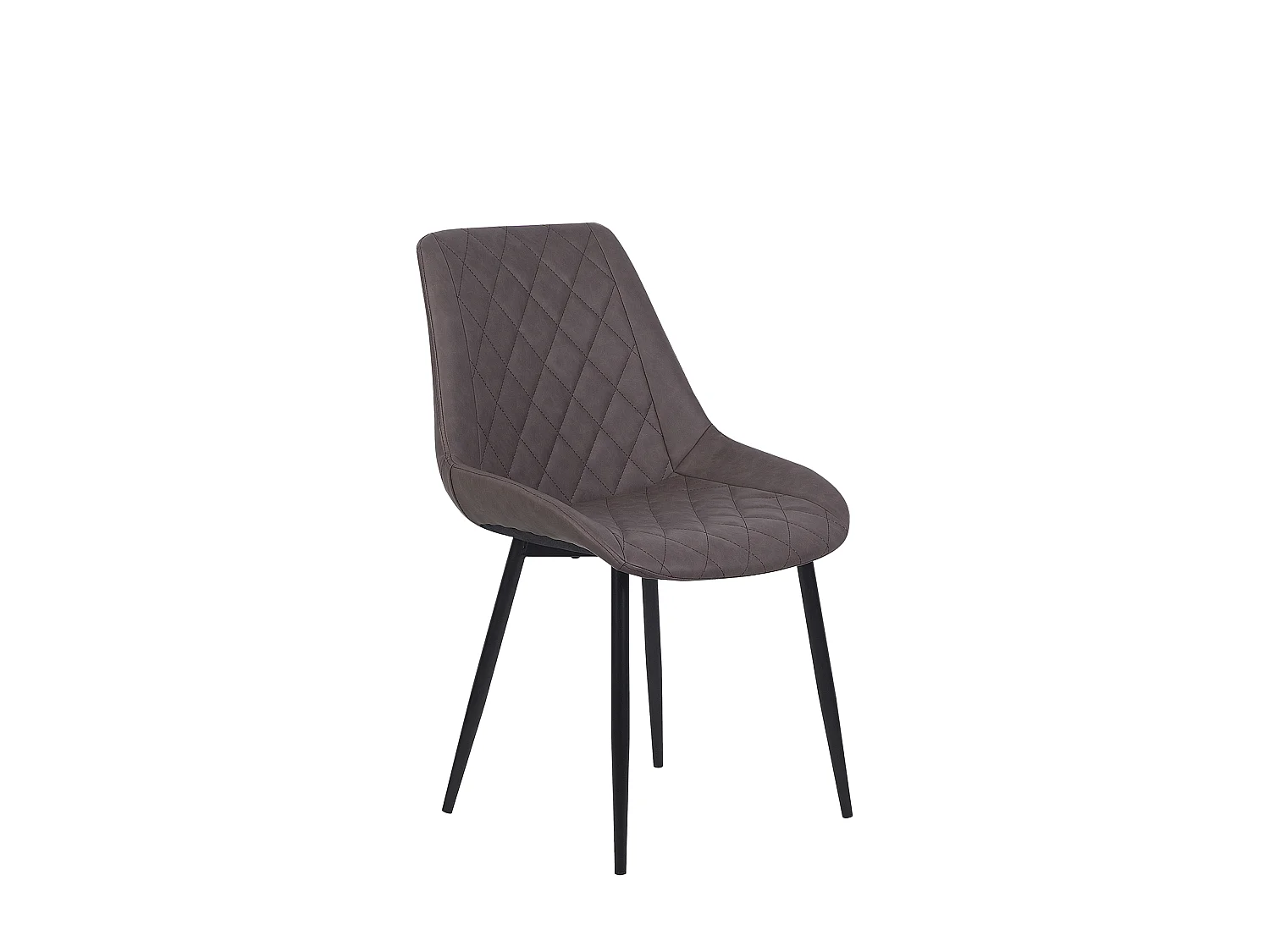 Set of 2 Dining Chairs MARIBEL Faux Leather Dark Brown