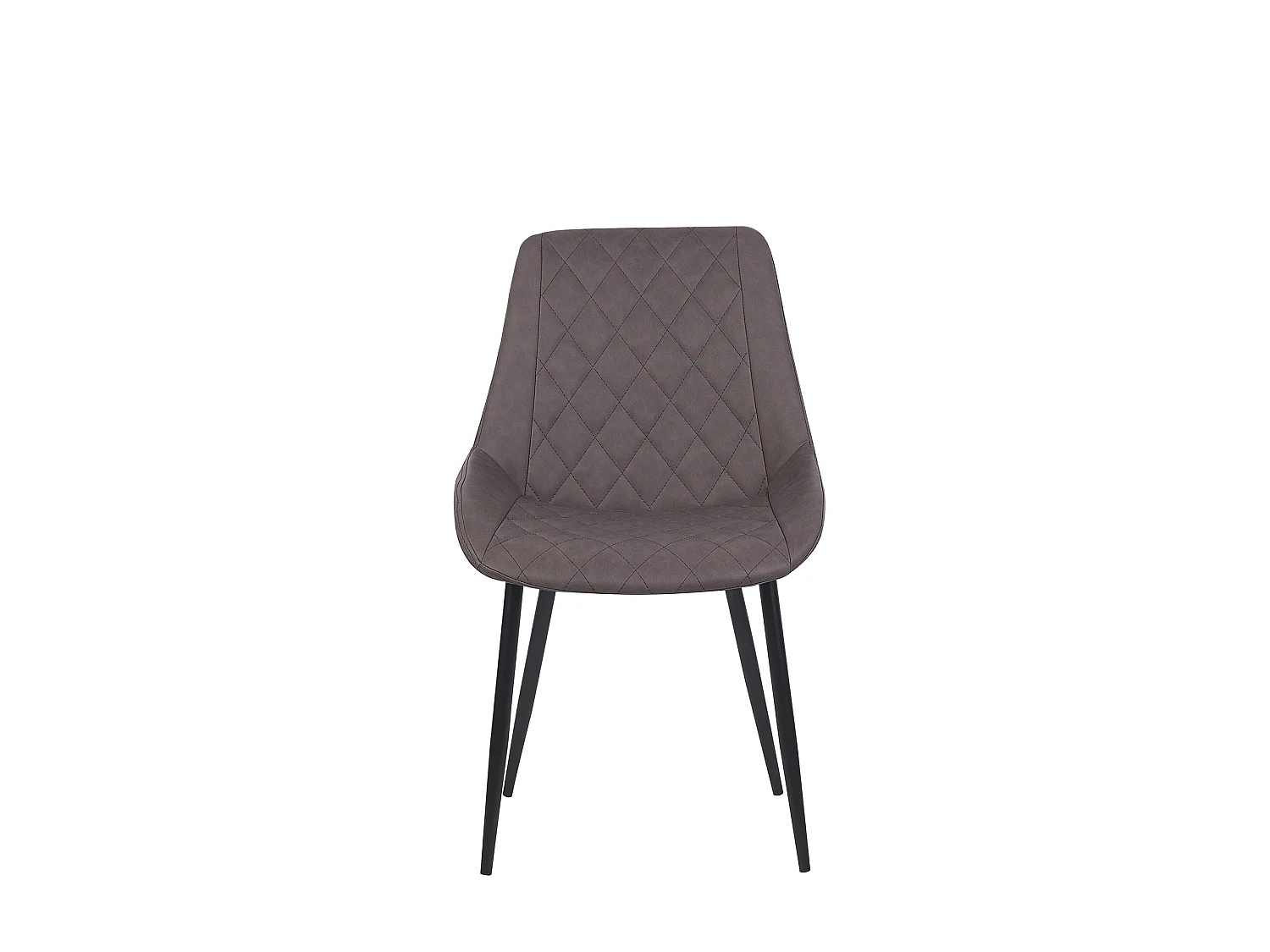Set of 2 Dining Chairs MARIBEL Faux Leather Dark Brown
