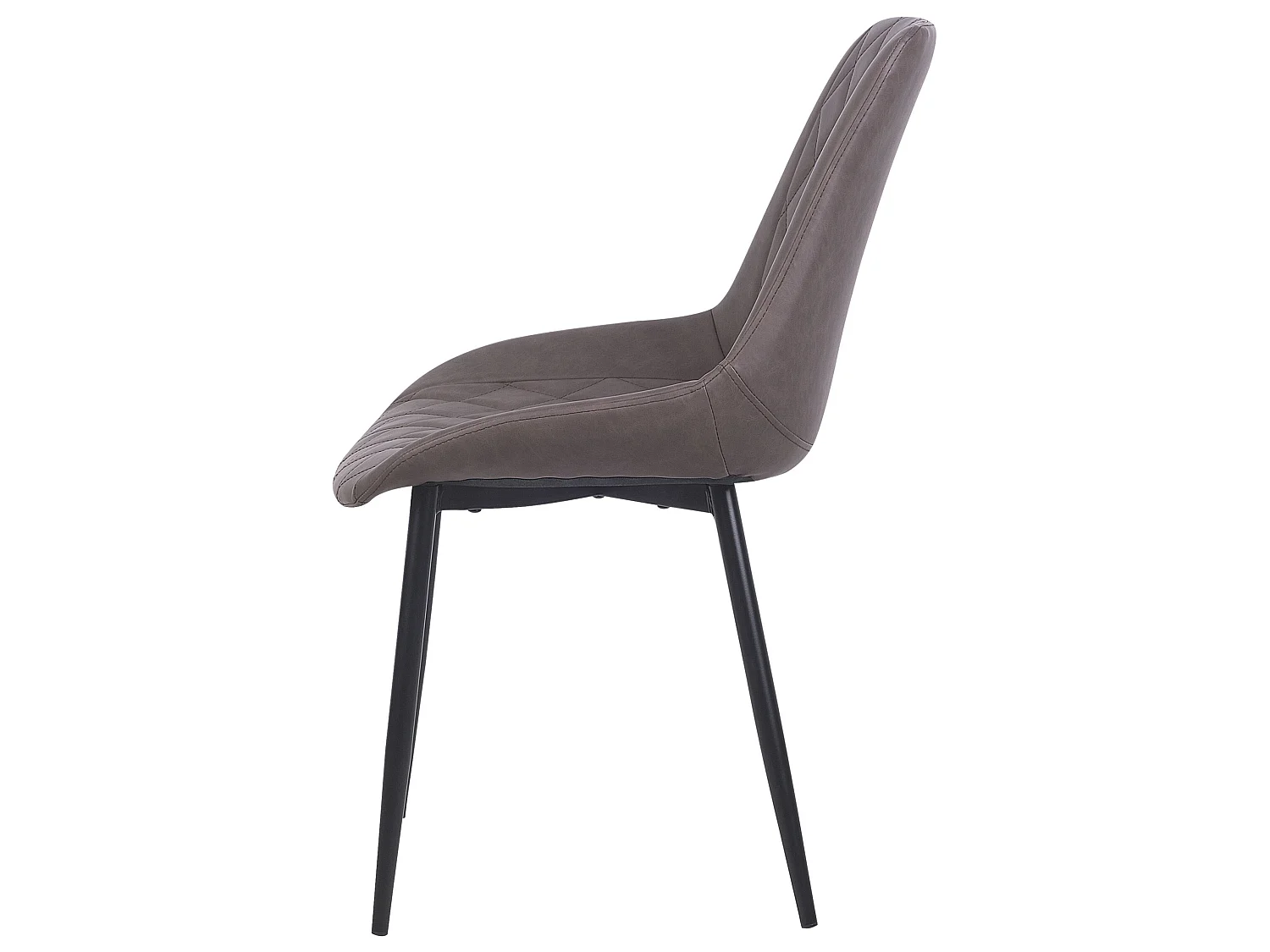 Set of 2 Dining Chairs MARIBEL Faux Leather Dark Brown