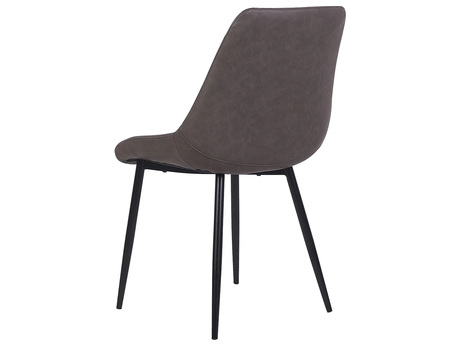 Set of 2 Dining Chairs MARIBEL Faux Leather Dark Brown