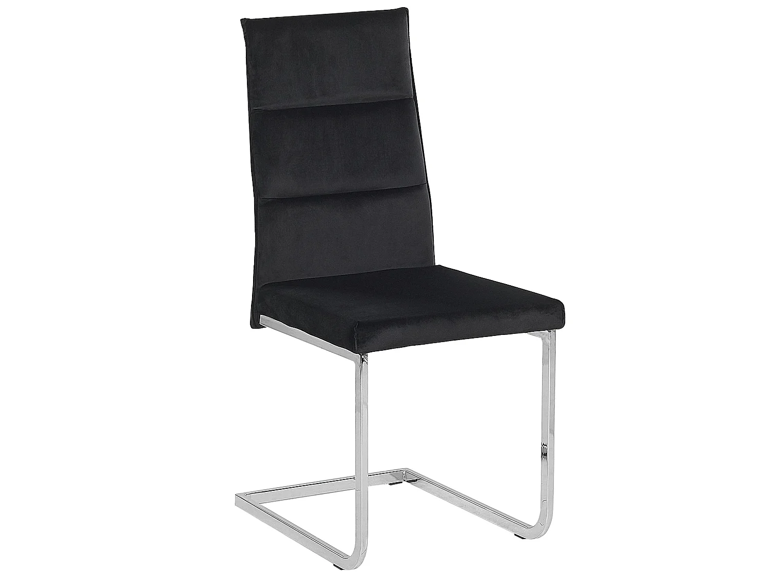 Lot de 2 chaises de cuisine en velours noir ROCKFORD