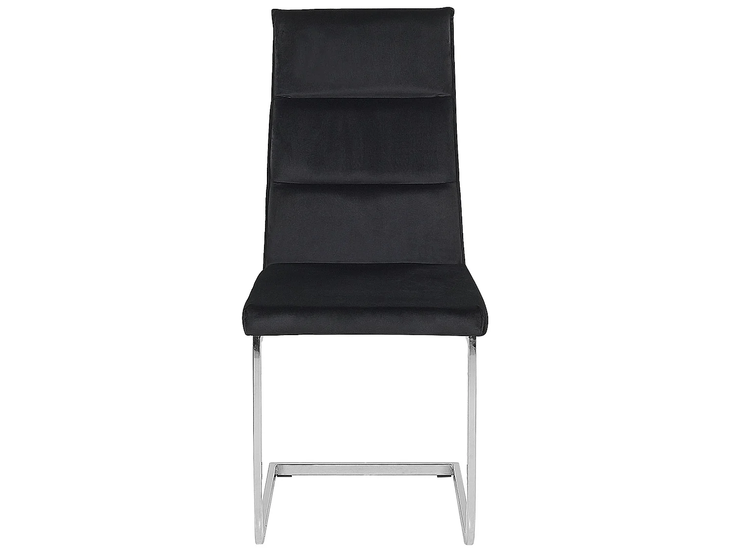 Lot de 2 chaises de cuisine en velours noir ROCKFORD