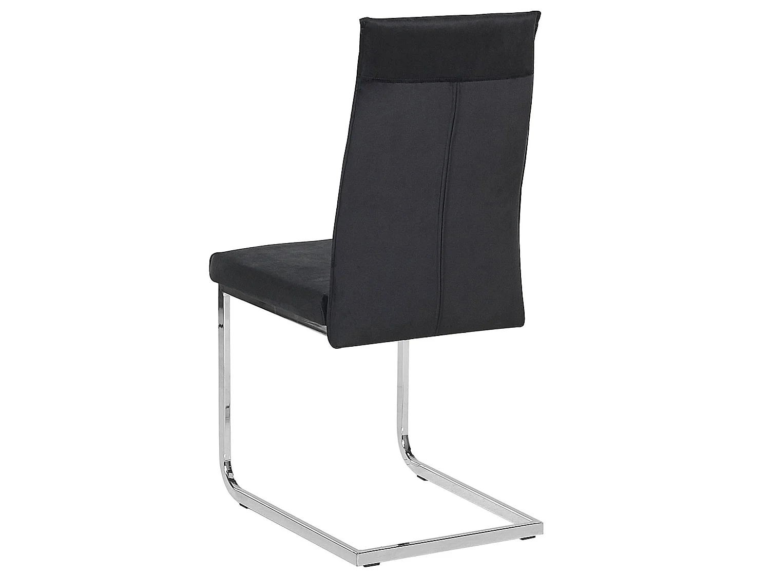 Lot de 2 chaises de cuisine en velours noir ROCKFORD