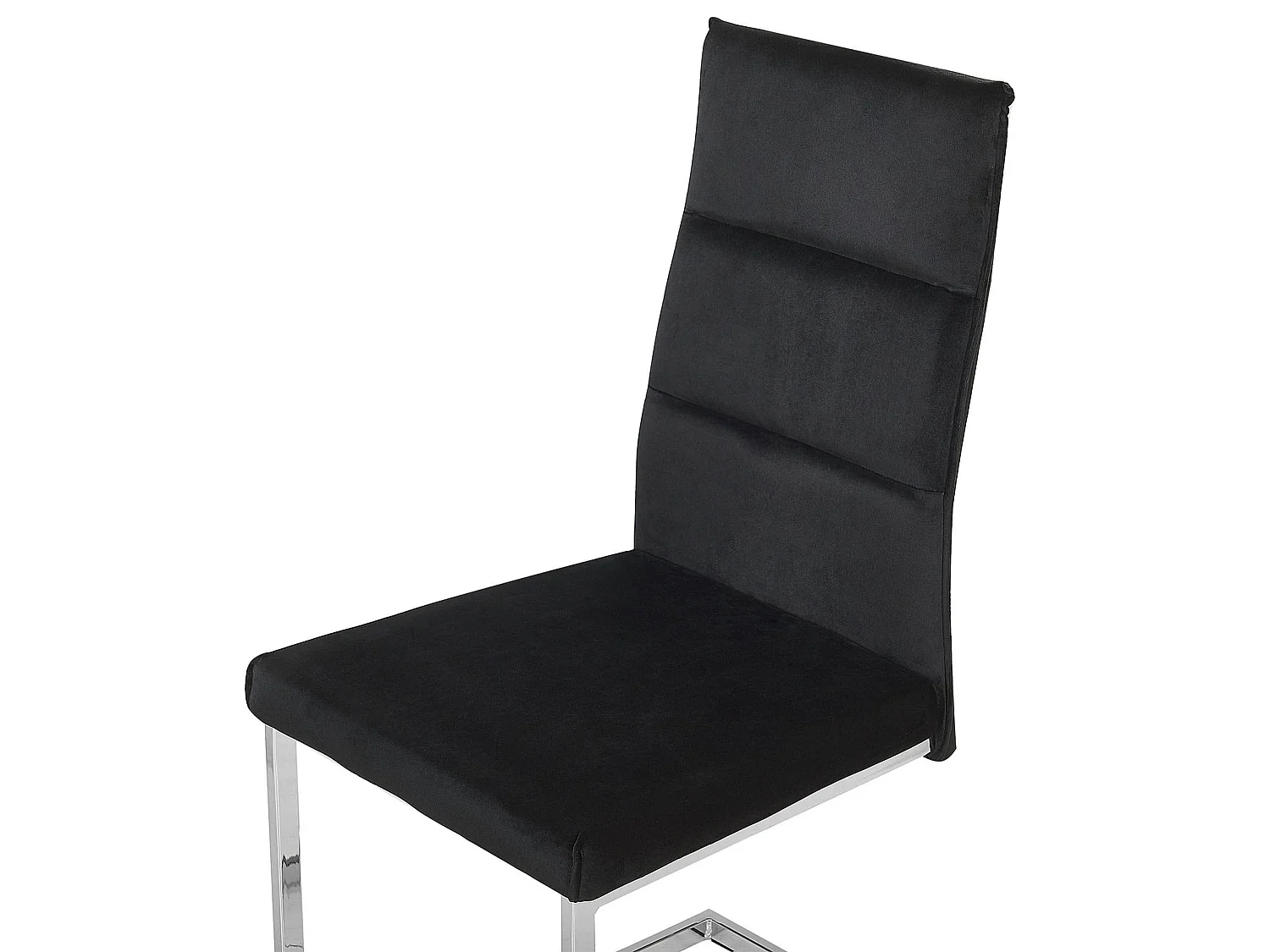 Lot de 2 chaises de cuisine en velours noir ROCKFORD