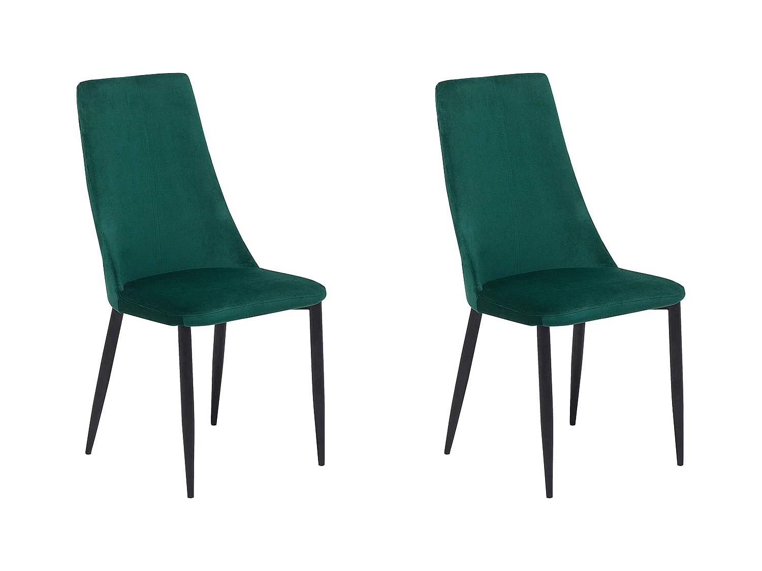 Lot de 2 chaises de salle à manger CLAYTON Velours Vert émeraude