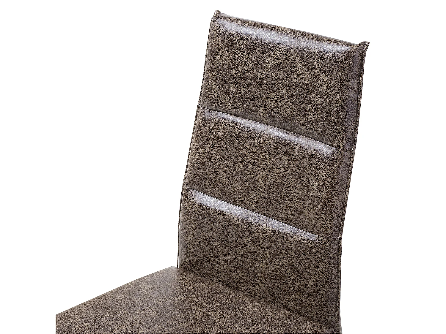 Set van 2 eetkamerstoelen ROCKFORD Kunstleer Bruin