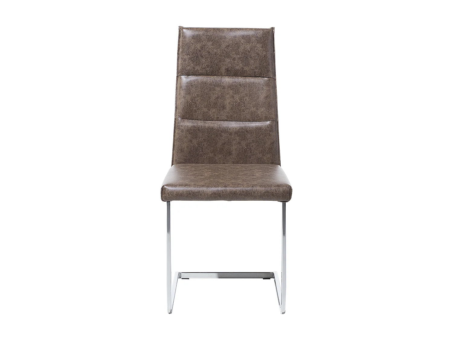 Set van 2 eetkamerstoelen ROCKFORD Kunstleer Bruin