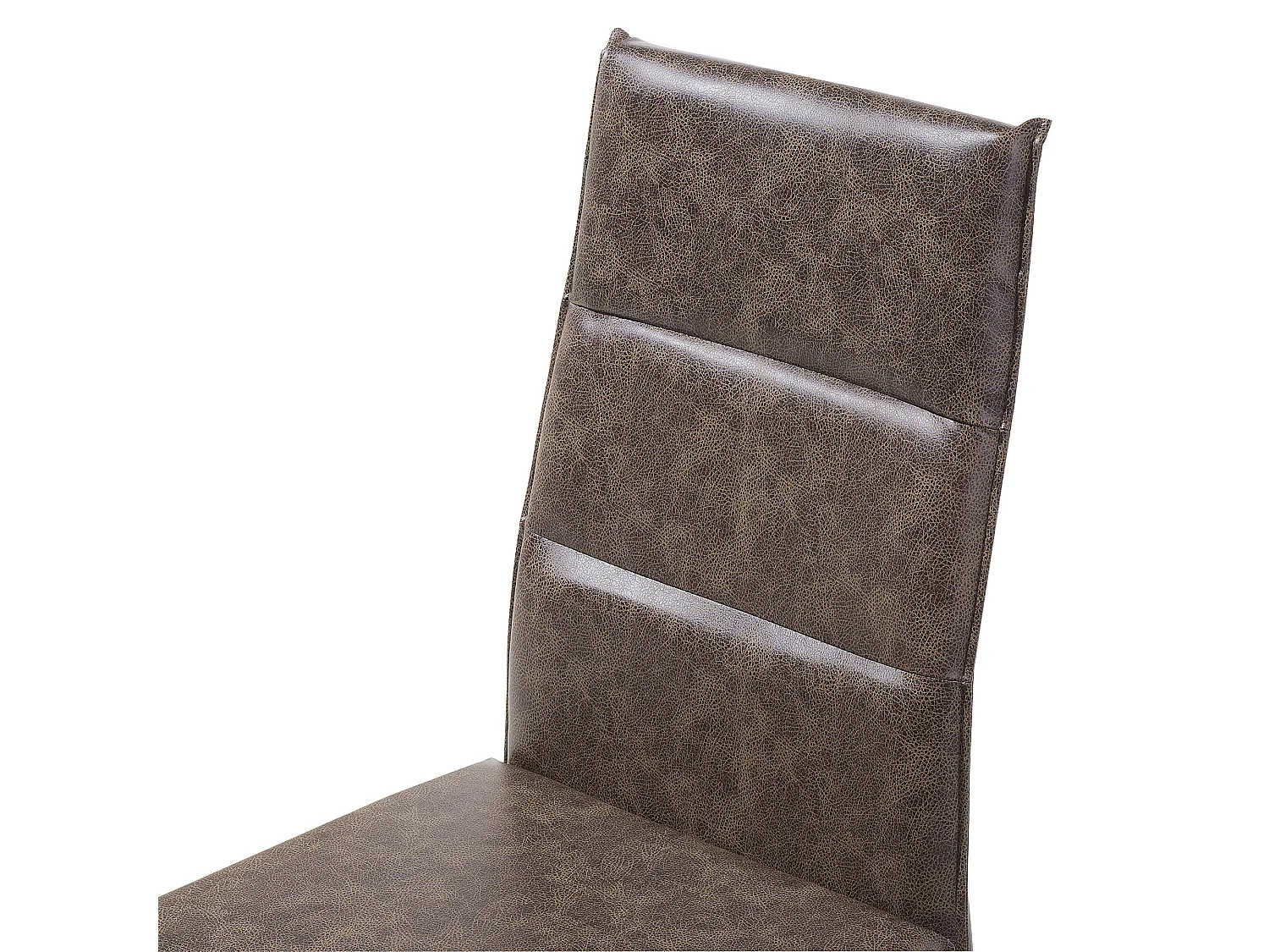 Set van 2 eetkamerstoelen ROCKFORD Kunstleer Bruin