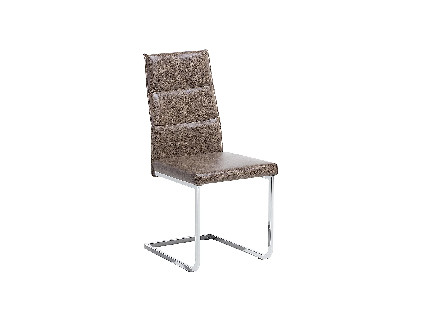Set van 2 eetkamerstoelen ROCKFORD Kunstleer Bruin
