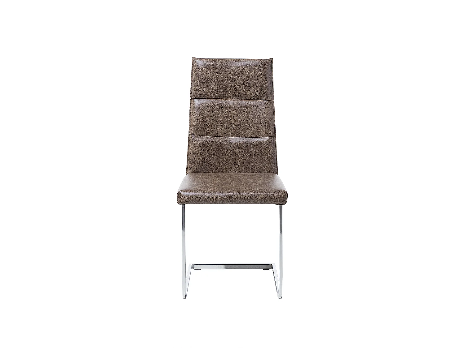 Set van 2 eetkamerstoelen ROCKFORD Kunstleer Bruin