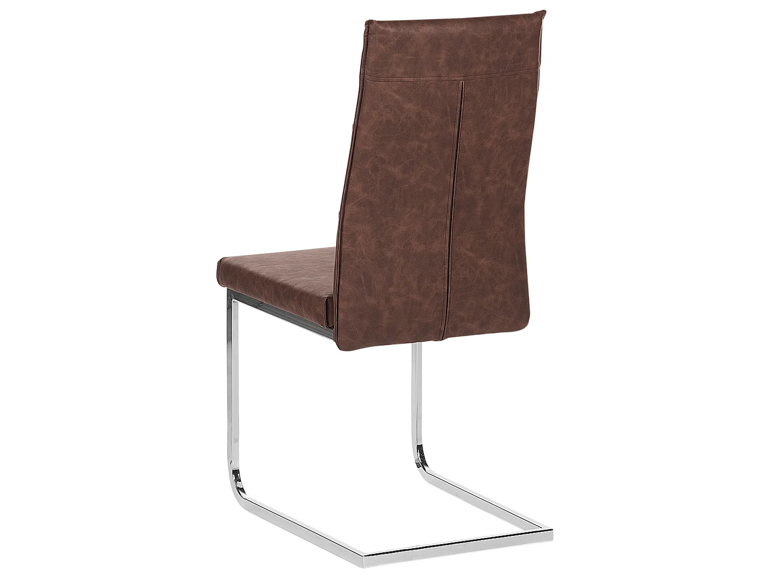 Set van 2 eetkamerstoelen ROCKFORD Kunstleer Bruin