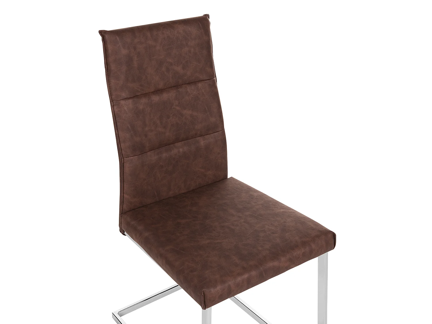Set van 2 eetkamerstoelen ROCKFORD Kunstleer Bruin