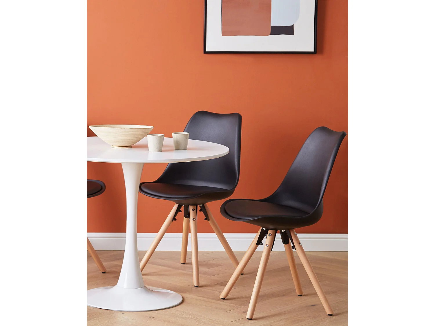 Set van 2 eetkamerstoelen DAKOTA Zwart