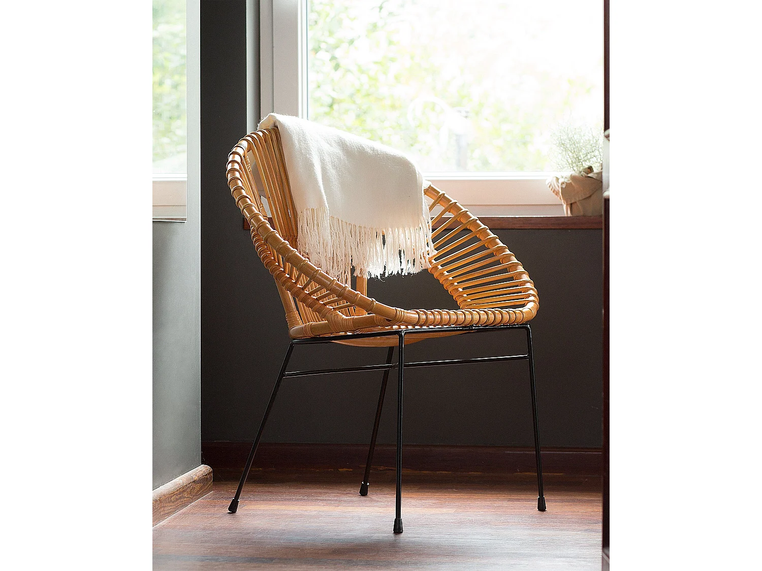 Krzesło do jadalni SARITA Rattan Naturalny