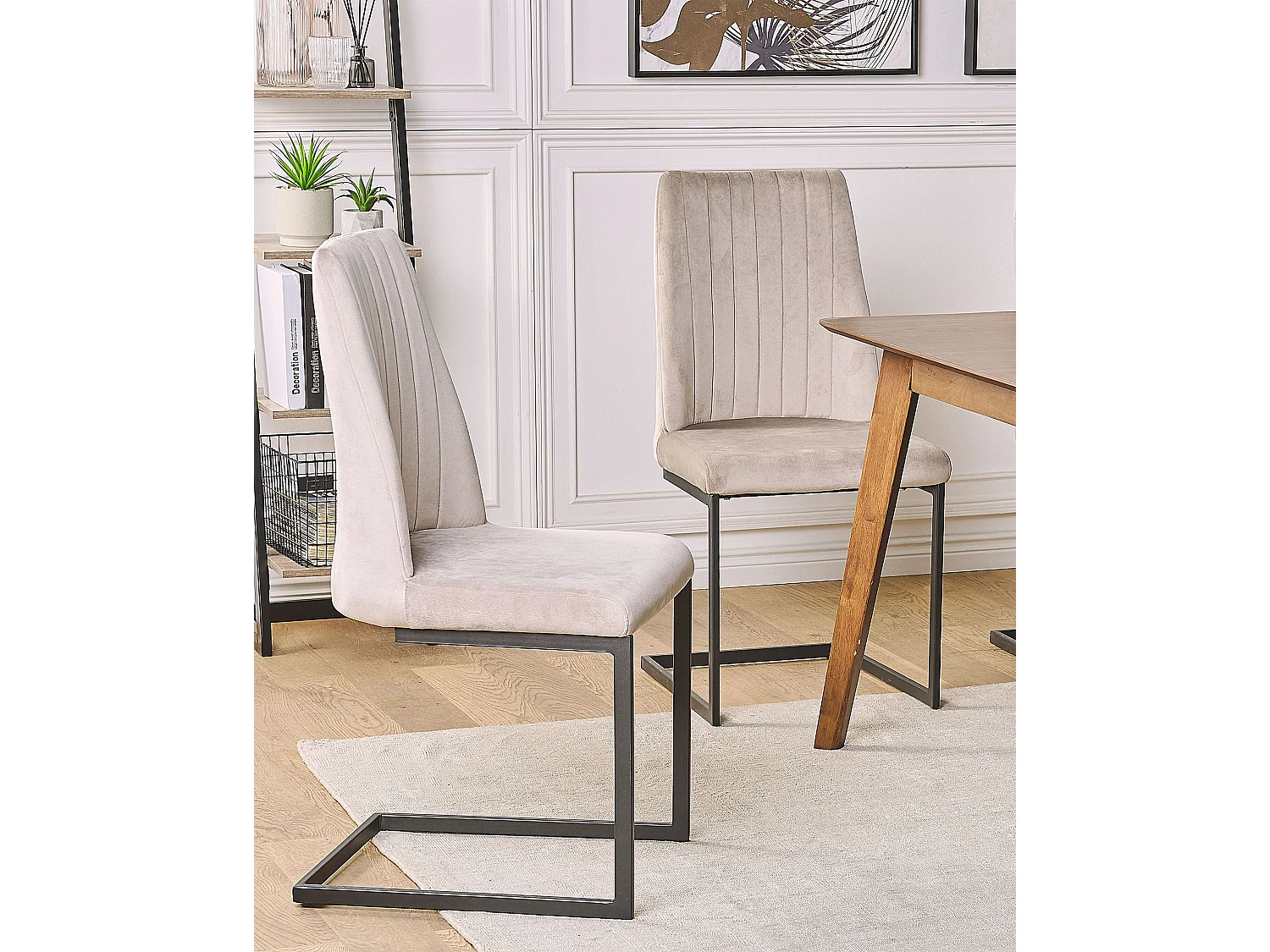 Set di 2 sedie da pranzo LAVONIA Velluto Tortora