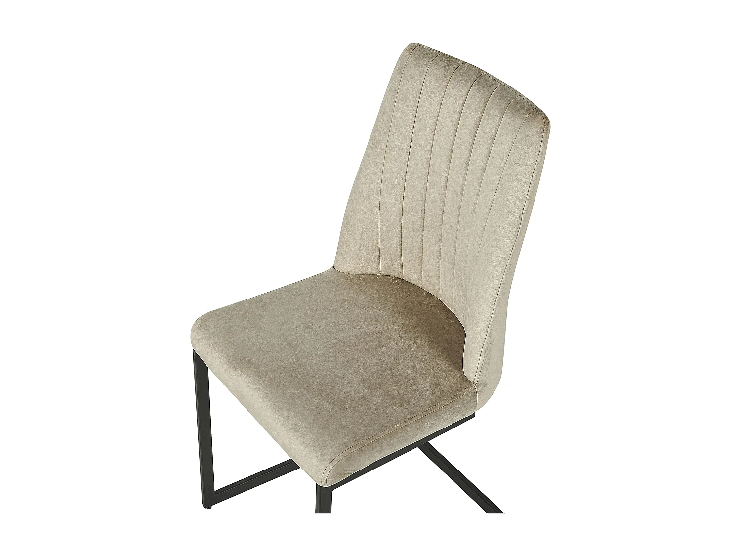 Conjunto de 2 sillas de comedor LAVONIA Terciopelo Gris pardo