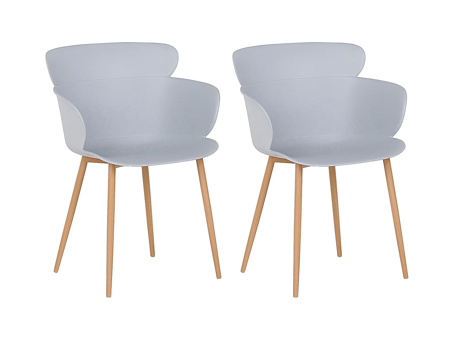 Lot de 2 chaises de salle à manger SUMKLEY Gris clair
