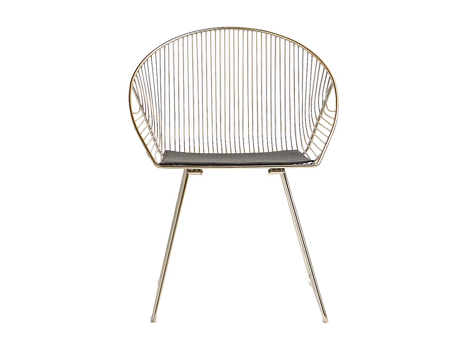 Lot de 2 chaises de salle à manger AURORA Métal Doré