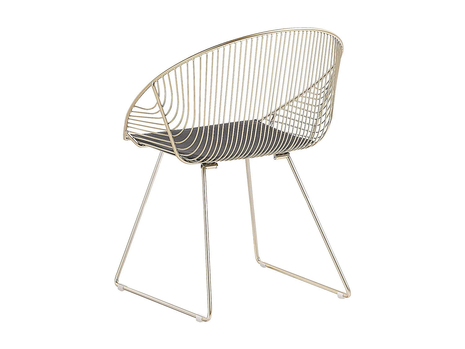 Lot de 2 chaises de salle à manger AURORA Métal Doré