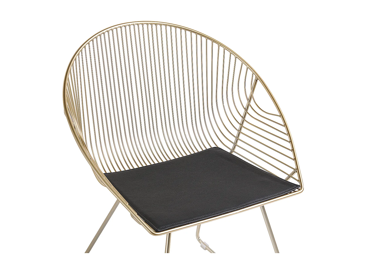 Lot de 2 chaises de salle à manger AURORA Métal Doré