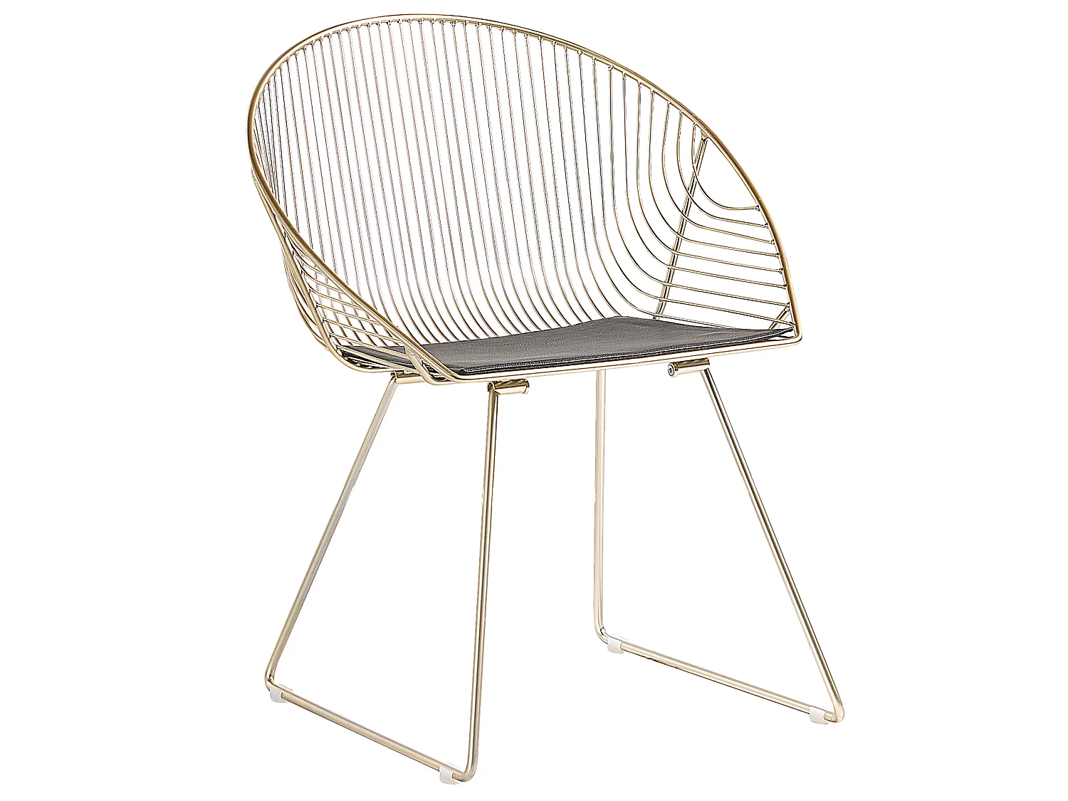 Lot de 2 chaises de salle à manger AURORA Métal Doré