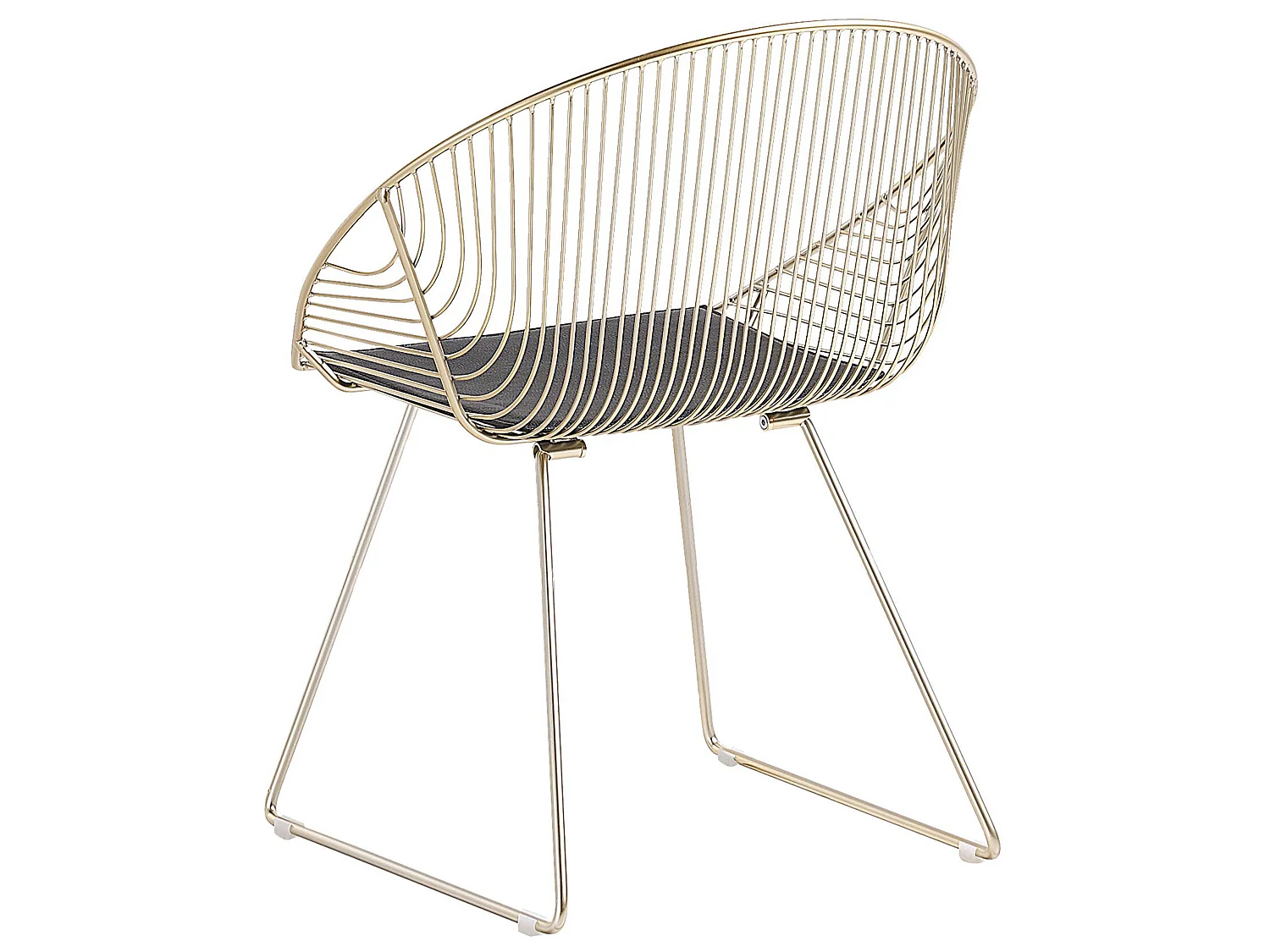 Lot de 2 chaises de salle à manger AURORA Métal Doré