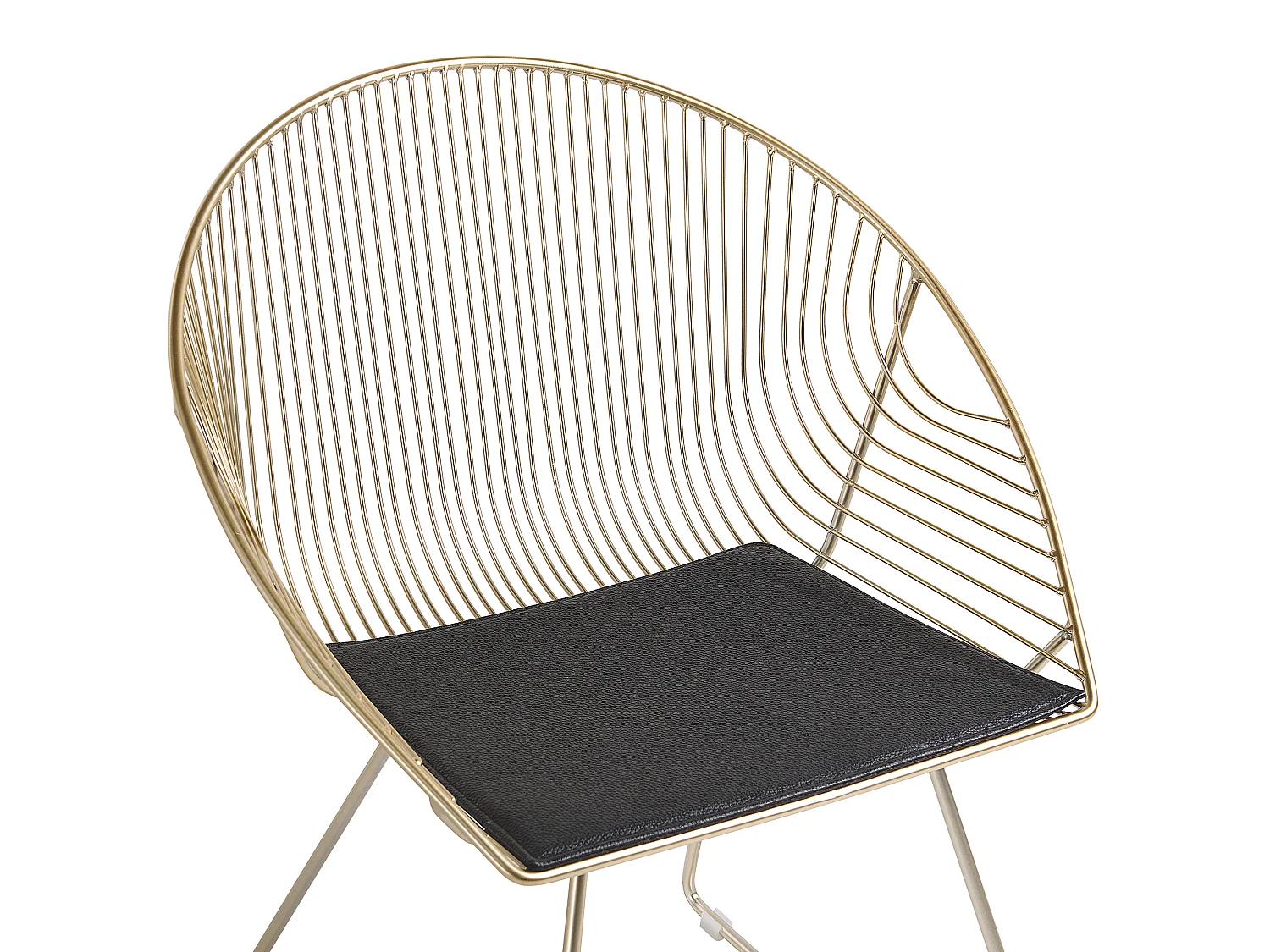 Lot de 2 chaises de salle à manger AURORA Métal Doré