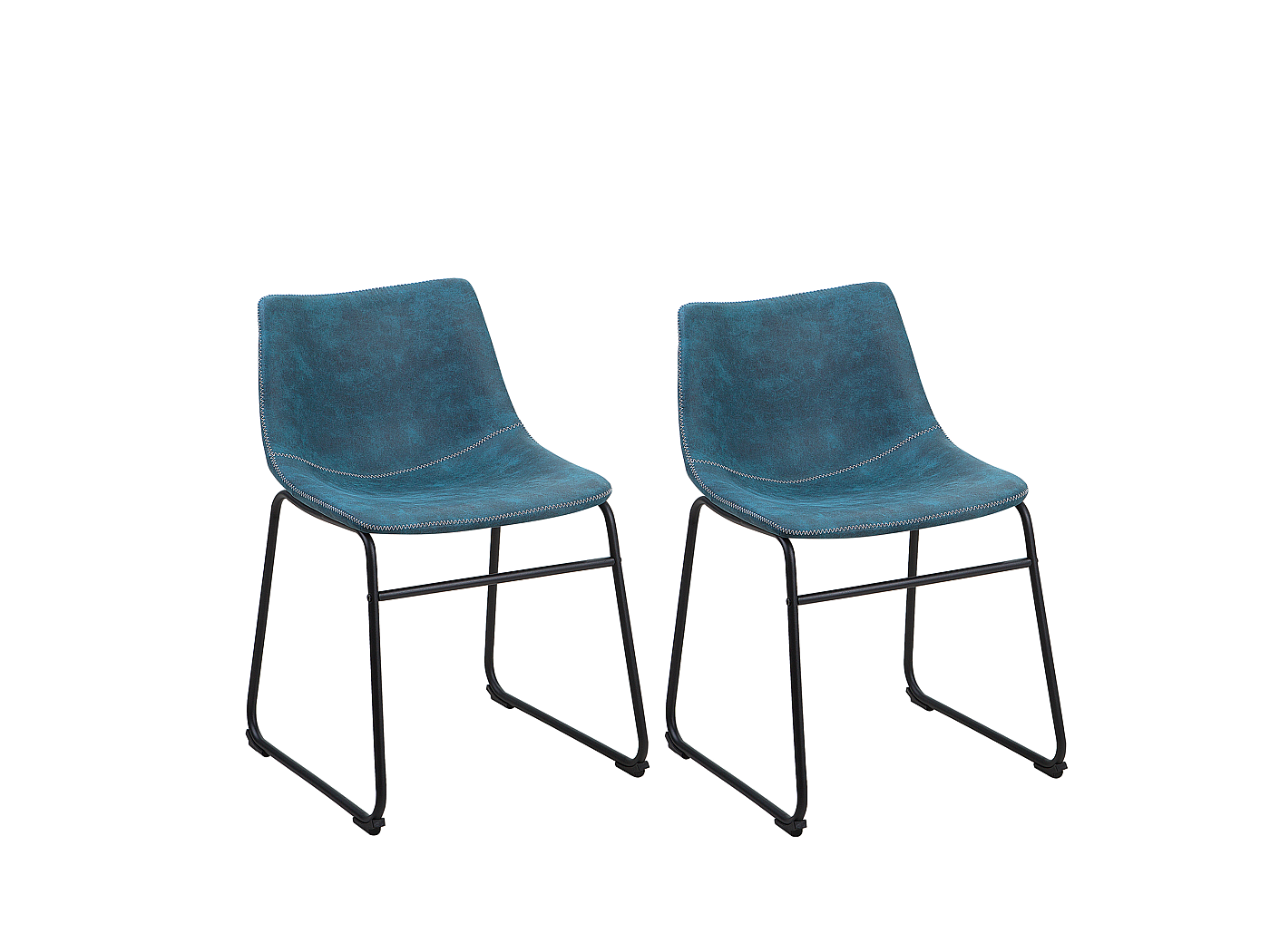 Sedia HomePop Velluto Swoop Per Soggiorno - Azzurro