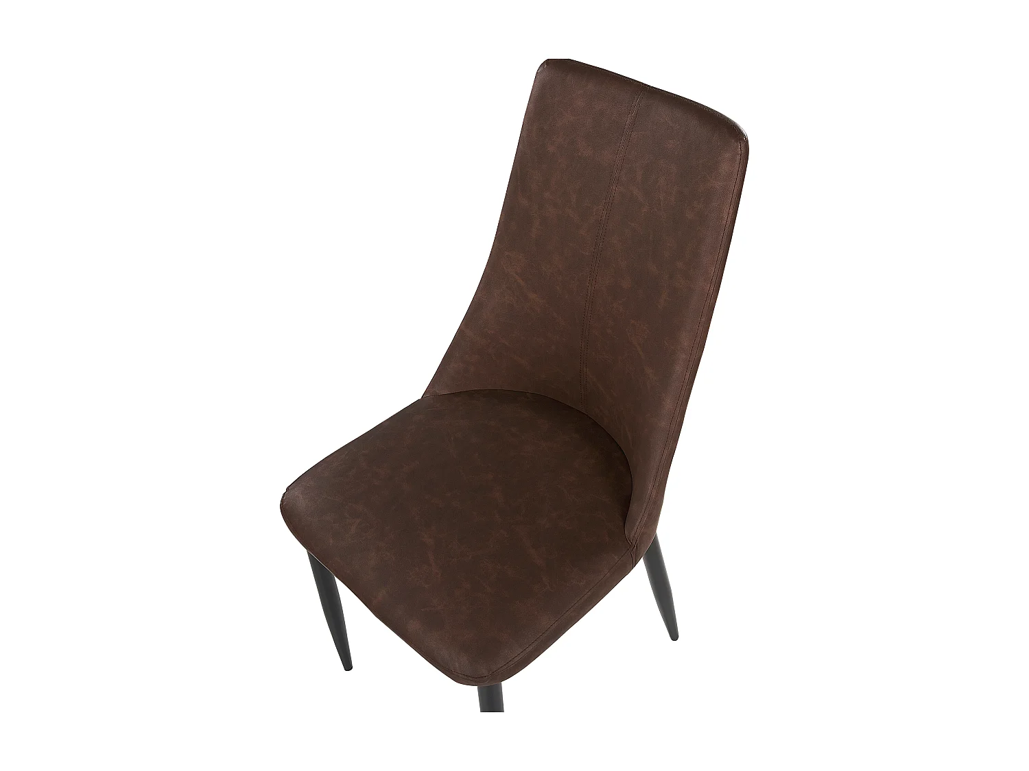 Lot de 2 chaises de salle à manger CLAYTON Cuir PU Marron