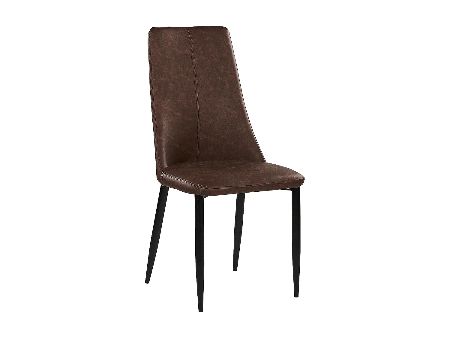 Set van 2 eetkamerstoelen CLAYTON Kunstleer Bruin