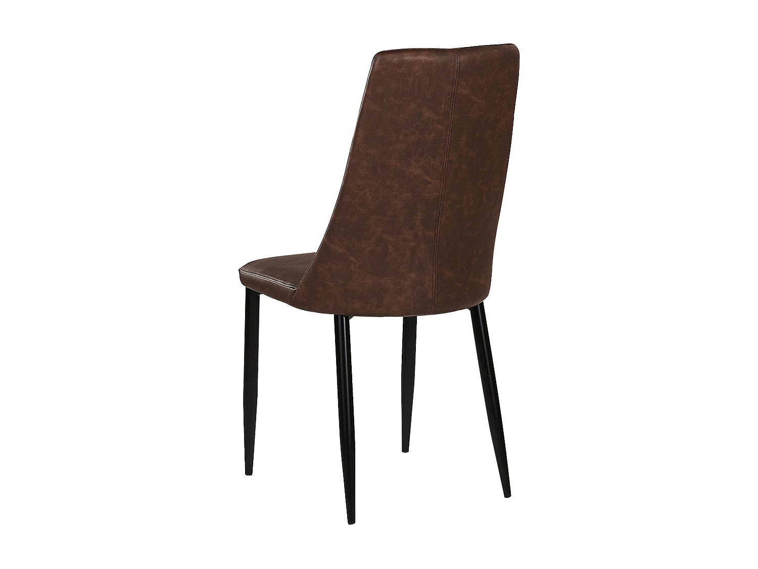 Set van 2 eetkamerstoelen CLAYTON Kunstleer Bruin