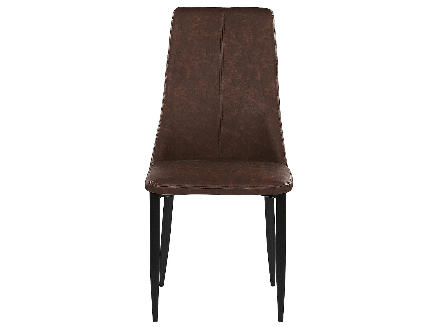 Set van 2 eetkamerstoelen CLAYTON Kunstleer Bruin
