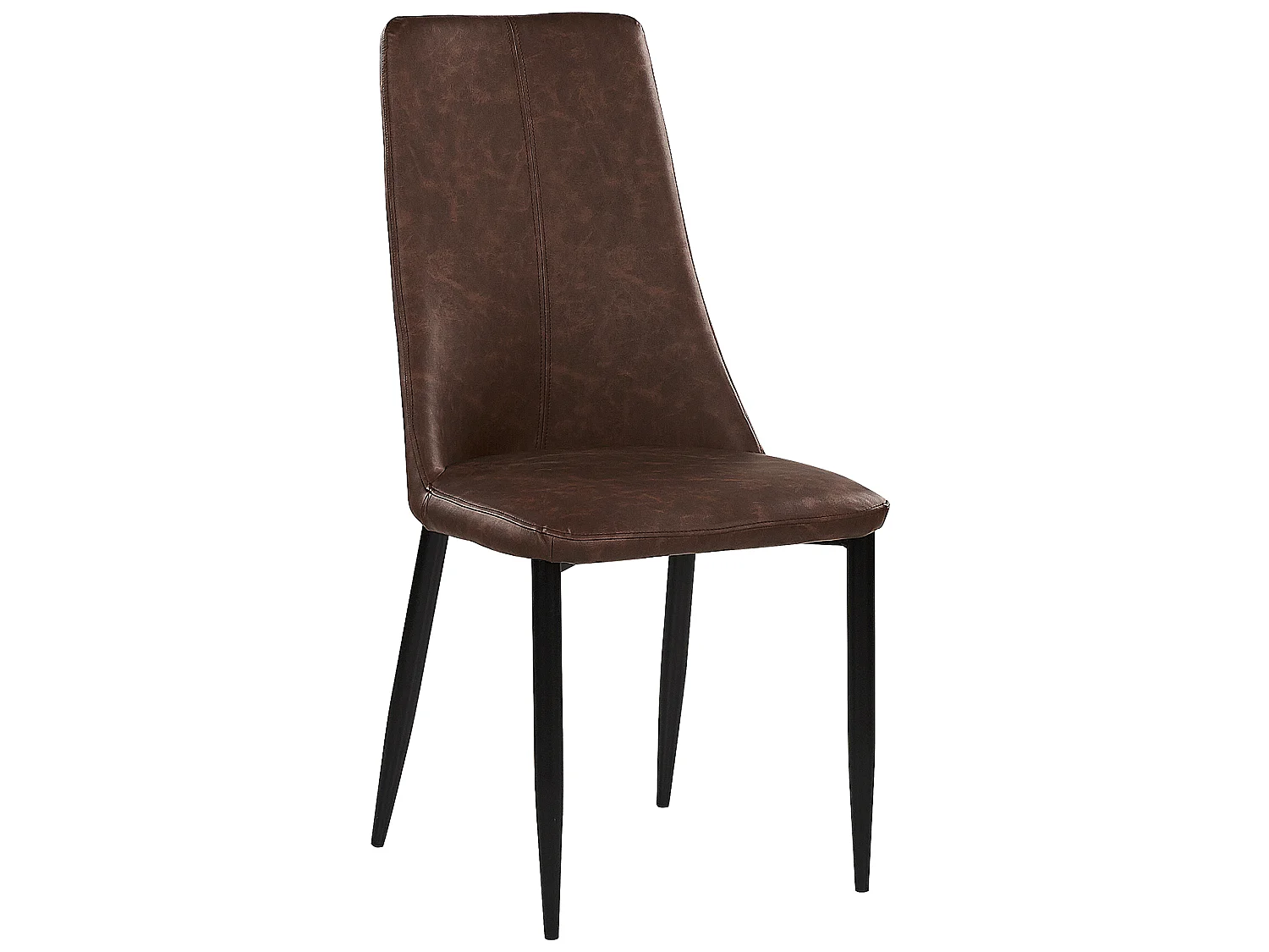 Set van 2 eetkamerstoelen CLAYTON Kunstleer Bruin