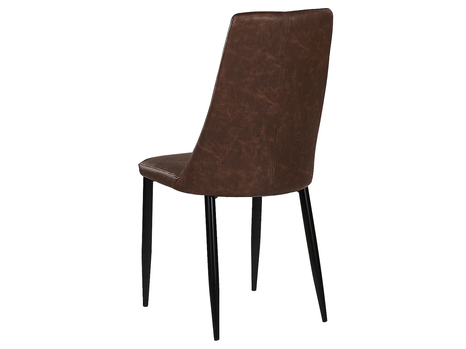Set van 2 eetkamerstoelen CLAYTON Kunstleer Bruin