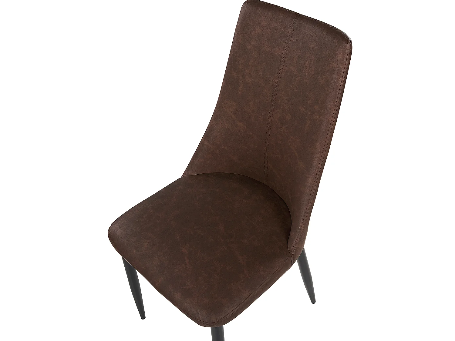 Set van 2 eetkamerstoelen CLAYTON Kunstleer Bruin