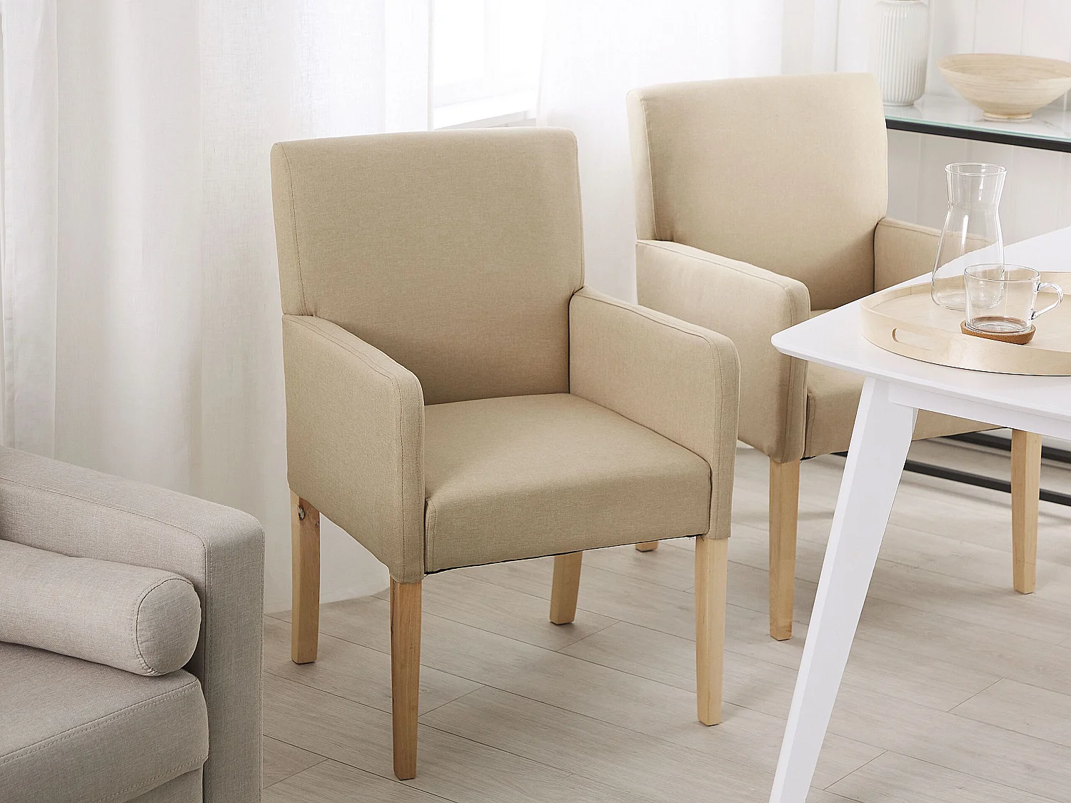 Chaise de salle à manger ROCKEFELLER Beige