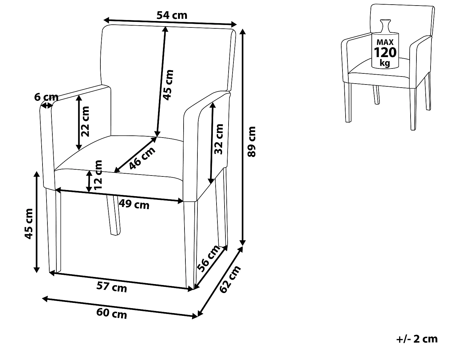 Chaise de salle à manger ROCKEFELLER Beige